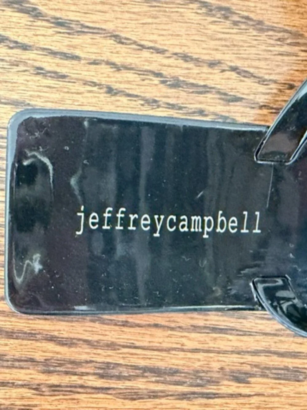 Jeffrey Campbell Black Flip Flops with gold buckle Size 7 - Picture 5 of 6